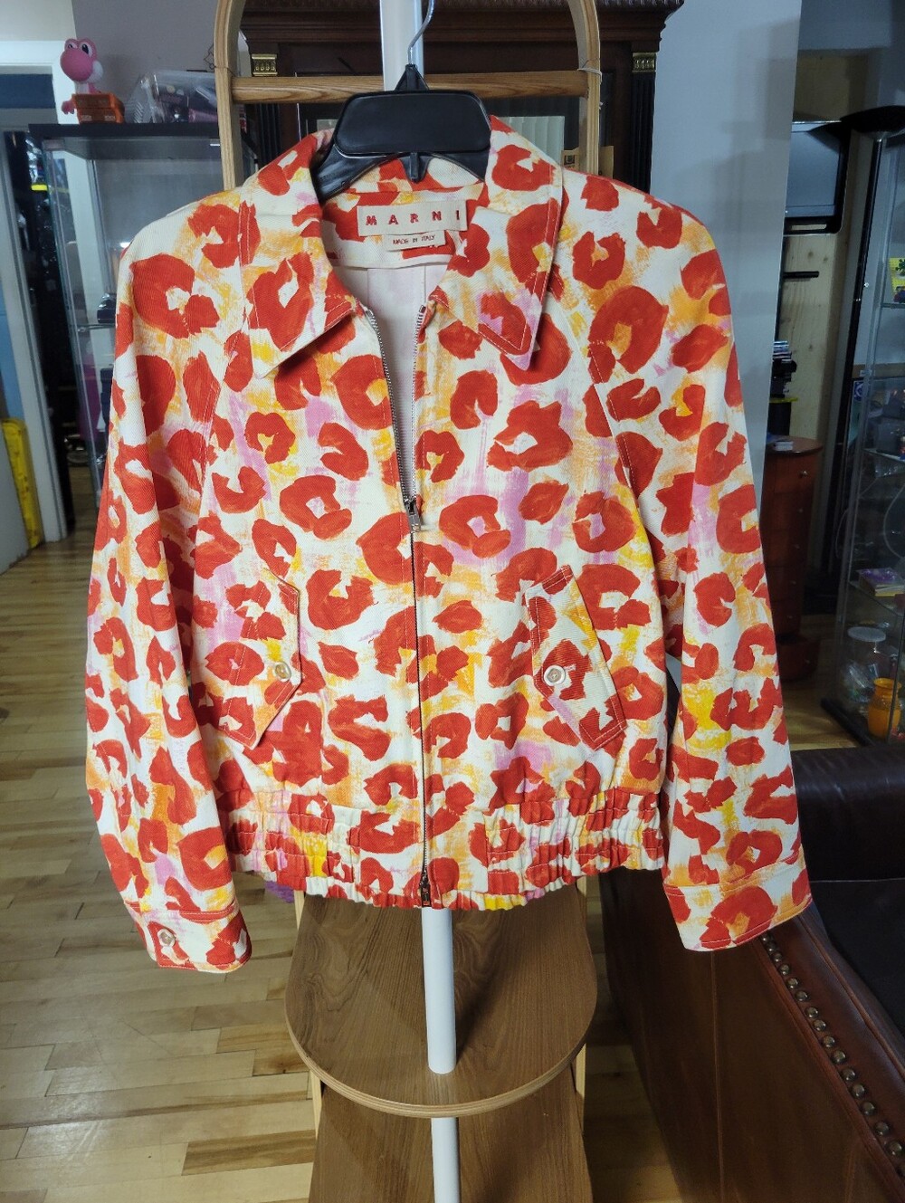 ✨ Authentic MARNI Leopard Print Zip-Up Jacket - Size 38 (100% Cotton)